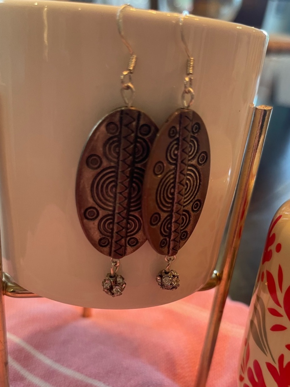 Silver/Copper Tone Earrings